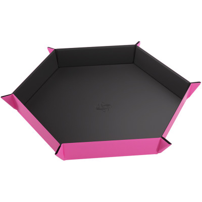 Gamegenic: Magnetic Dice Tray - Hexagonal - Black/Pink