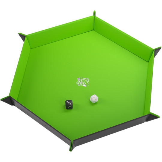 Gamegenic: Magnetic Dice Tray - Hexagonal - Black/Green