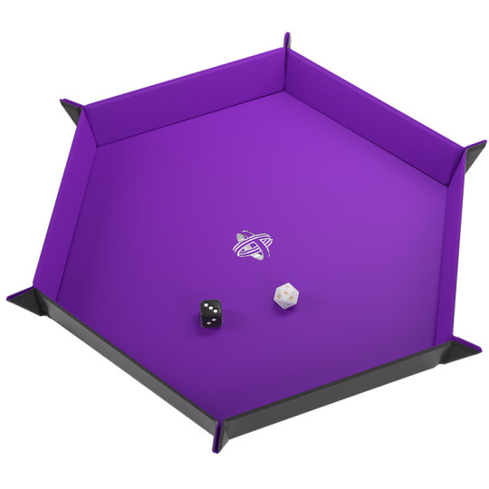 Gamegenic: Magnetic Dice Tray - Hexagonal - Black/Purple