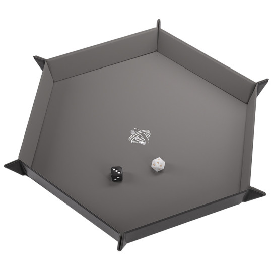 Gamegenic: Magnetic Dice Tray - Hexagonal - Black/Gray