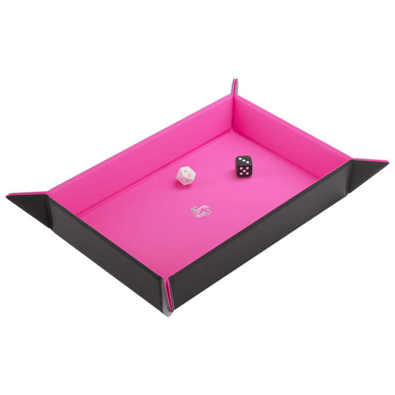 Gamegenic: Magnetic Dice Tray - Rectangular - Black/Pink