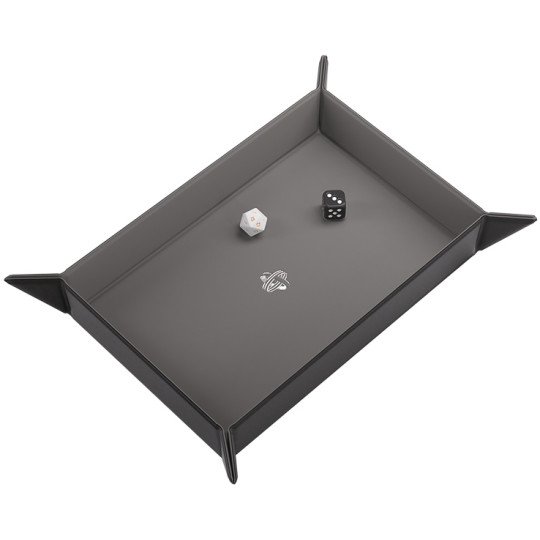 Gamegenic: Magnetic Dice Tray - Rectangular - Black/Gray