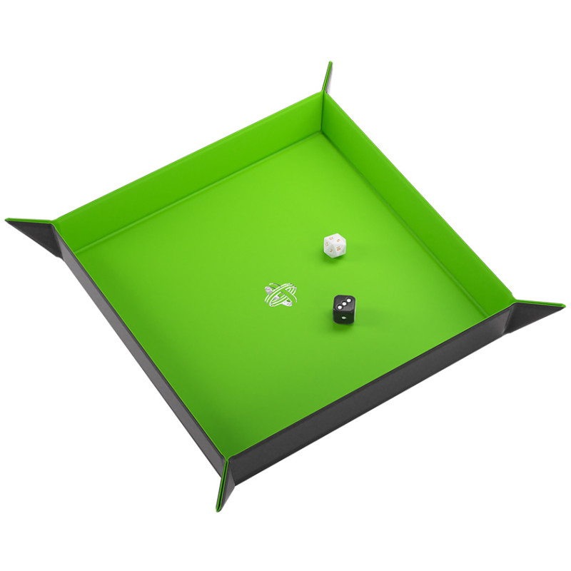 Gamegenic: Magnetic Dice Tray - Square - Black/Green