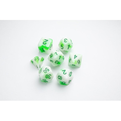 Gamegenic: Glow Series - RPG Dice Set - Toxic Stones