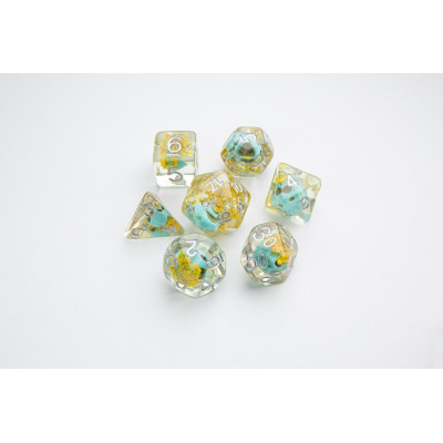 Gamegenic: Embraced Series - RPG Dice Set - Green Skull