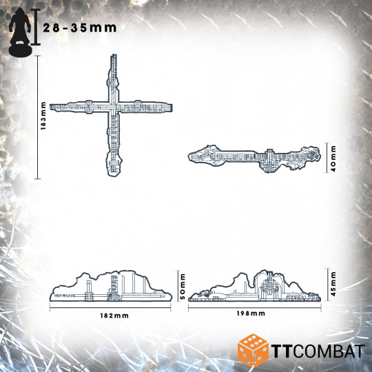 TTCombat Chroma: Gothic Ruined Walls