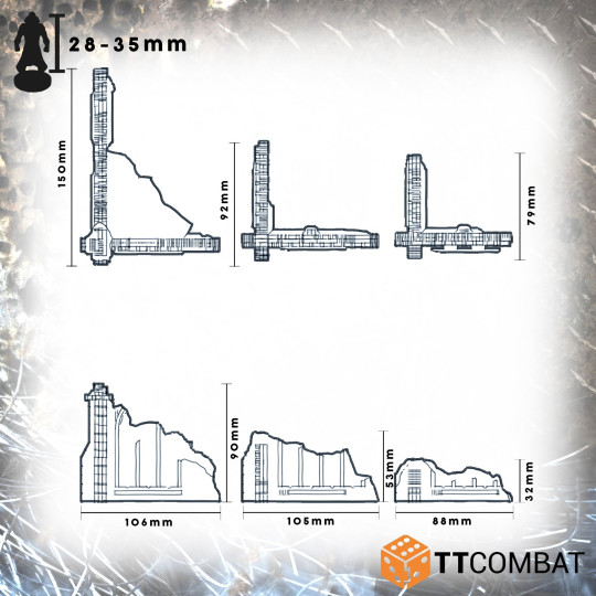 TTCombat Chroma: Gothic Ruined Walls