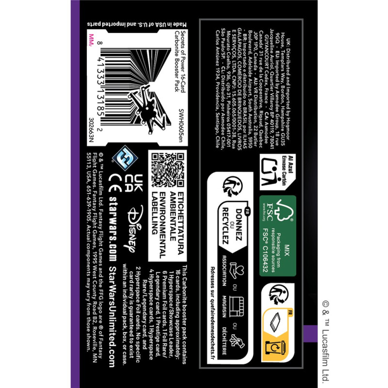 Star Wars: Unlimited Card Game - Secrets of Power - Carbonite Booster Display (12)