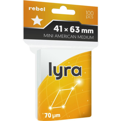 Koszulki na karty Rebel Lyra Medium (41x63 mm) 100 sztuk