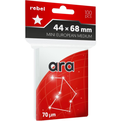Koszulki na karty Rebel Ara Medium (44x68 mm) 100 sztuk