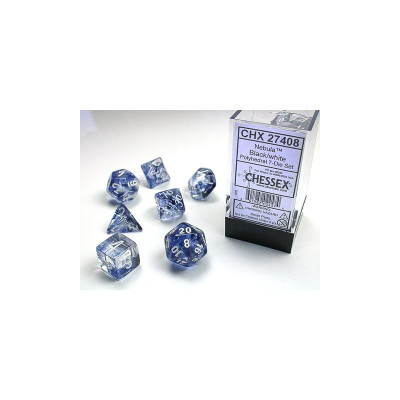 Nebula Black-White 7-Dice Set (Signature)