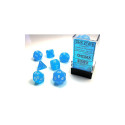Frosted Caribbean Blue 7-Dice Set (Signature)