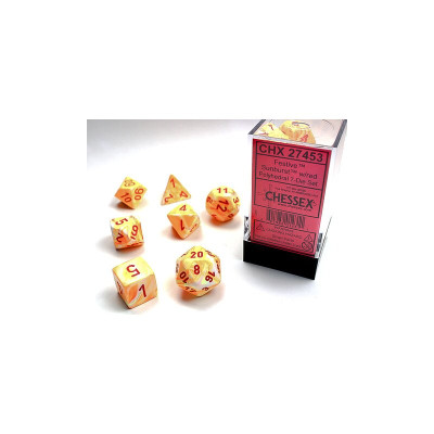 Festive Sunburst w/red Polyhedral 7-Dice Sets