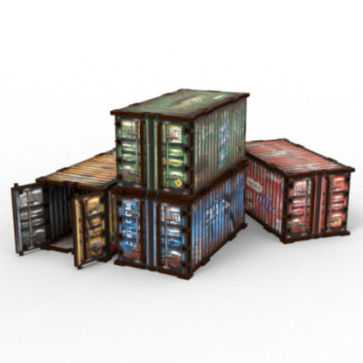 Pre-painted WTC container (Pack x4)