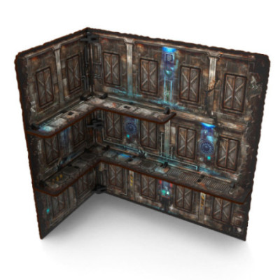 Pre-Painted Foldable Three-Story WTC Terrain Ruin - Sci-fi