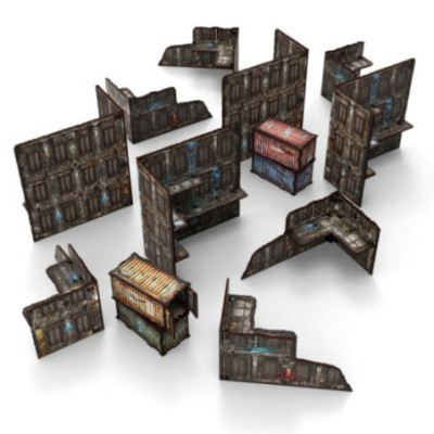 Pre-Painted Foldable WTC terrain pack - Sci-fi