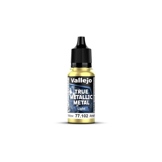 Vallejo True Metallic Metal Light 77102 Radiant Yellow 18ml