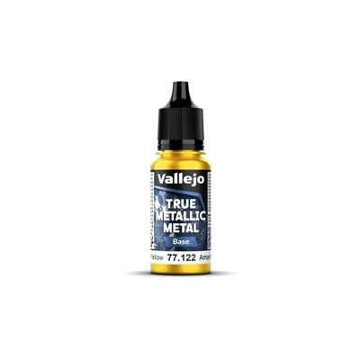 Vallejo True Metallic Metal Base 77122 Radiant Yellow 18ml