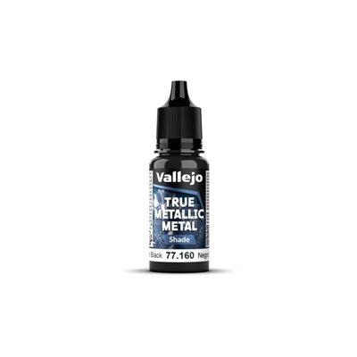 Vallejo True Metallic Metal Shade 77160 Obsidian Black 18ml