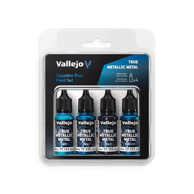 Vallejo True Metallic Metal Sapphire Blue Set
