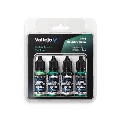 Vallejo True Metallic Metal - Dusken Green Set