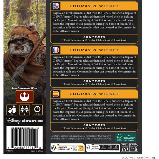 Star Wars Legion 2.0 Logray & Wicket Commander Expansion