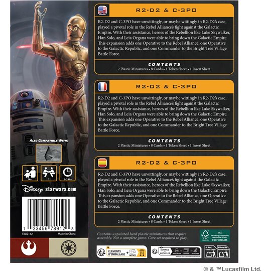 Star Wars Legion 2.0 R2D2 & C-3PO