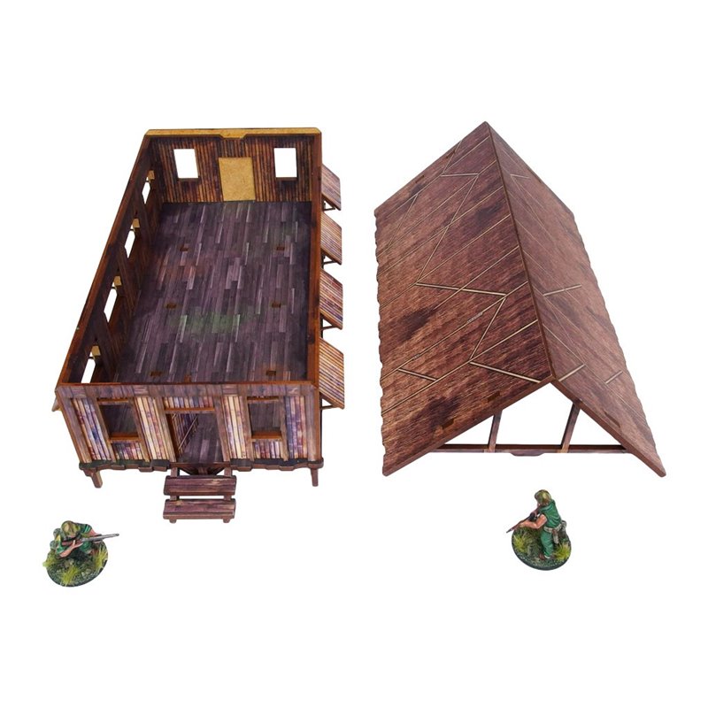 WW2 Pacific Barracks (1) PREPAINTED