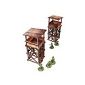 WW2 Pacific Guard Tower (2) PREPAINTED