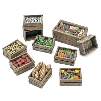 Wooden Food Crates 1:48