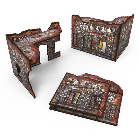 Matched Play Pre-Painted Foldable Small L-shaped Ruin - Orks