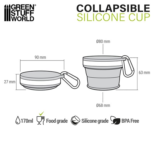 Silicone collapsible cup 170ml