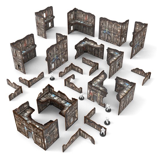 Pre-Painted Foldable Matched Play terrain pack - Sci-fi