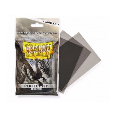 Dragon Shield Standard Perfect Fit Sleeves - Clear/Smoke (100 Sleeves)
