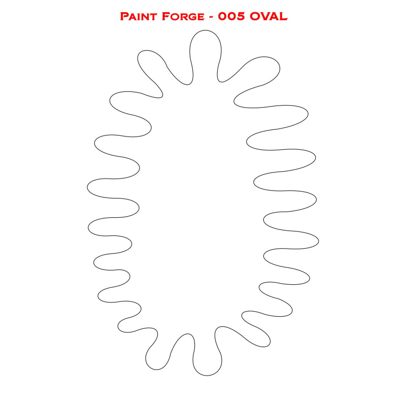 PaintForge Wzornik Malarski Rozmiar L: Oval