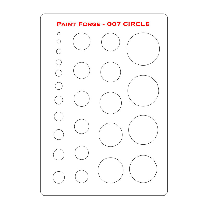 PaintForge Wzornik Malarski Rozmiar L: Circle