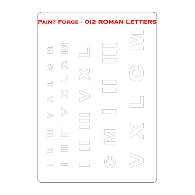 PaintForge Wzornik Malarski Rozmiar L: Roman Letters