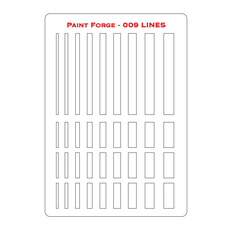 PaintForge Wzornik Malarski Rozmiar M: Lines