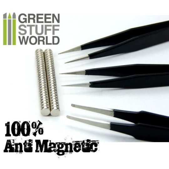 100% Anti-magnetic QUARTZ Tweezers SET