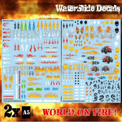 Waterslide Decals - World on Fire