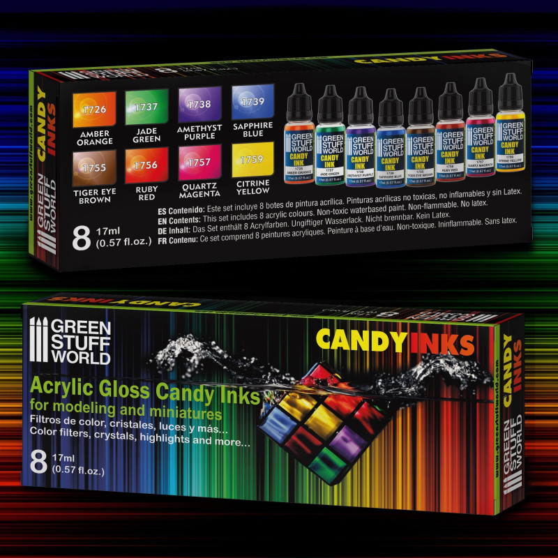 GSW Set x8 Acrylic Candy Ink Paints