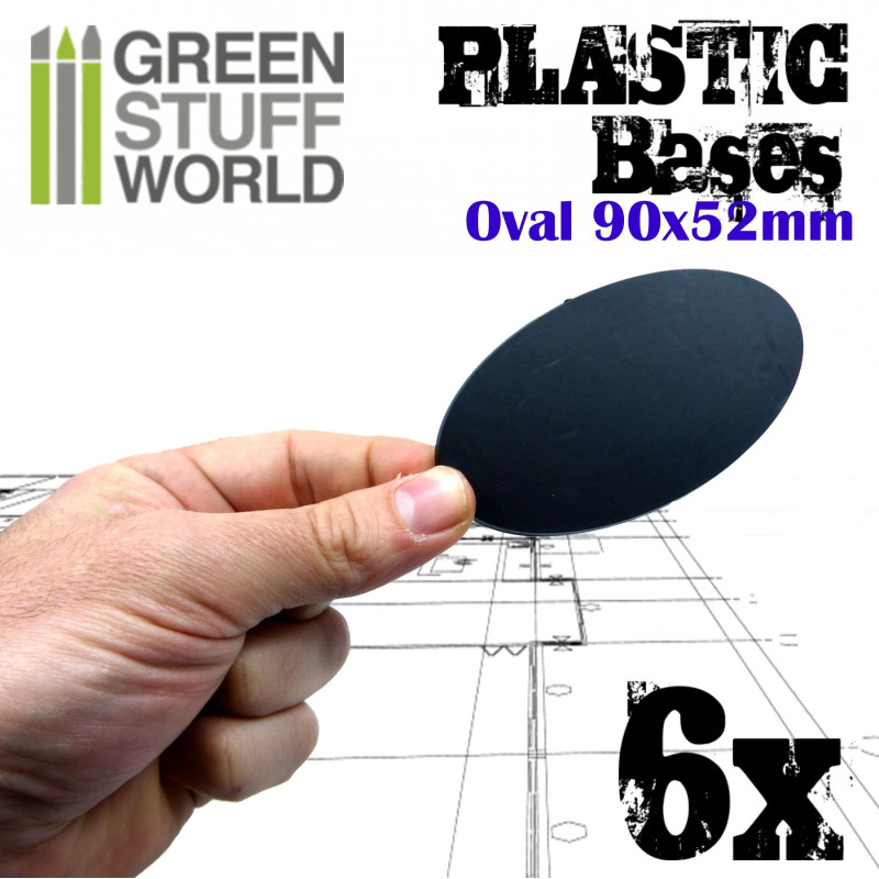 GSW Plastic Bases - 6x Oval 90x52mm AoS