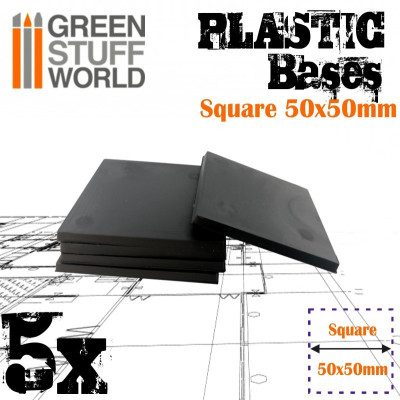 GSW Plastic Bases - 5x Square 50x50 mm