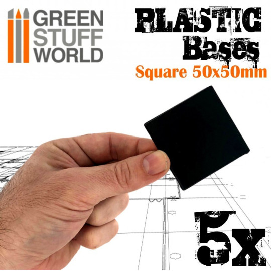 GSW Plastic Bases - 5x Square 50x50 mm