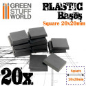 GSW Plastic Bases - 20x Square 20x20 mm