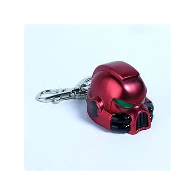 Warhammer 40K Metal Keychain Space Marine MKVII Helmet Blood Angels