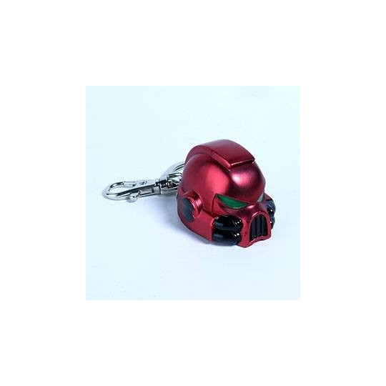 Warhammer 40K Metal Keychain Space Marine MKVII Helmet Blood Angels