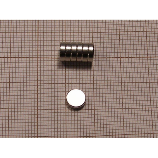 Magnes neodymowy walec 7 X 2 mm