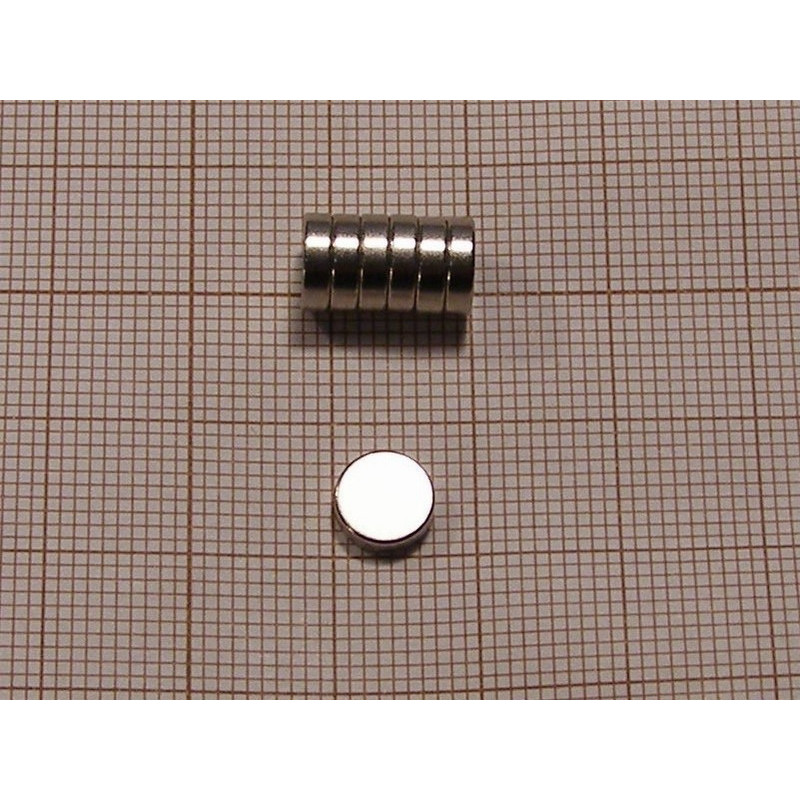 Magnes neodymowy walec 7 X 2 mm