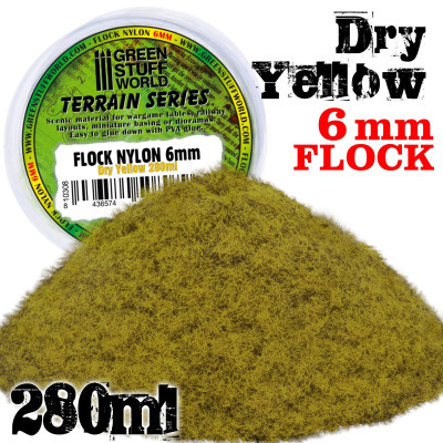 Static Grass Flock 6 mm - Dry Yellow - 280 ml